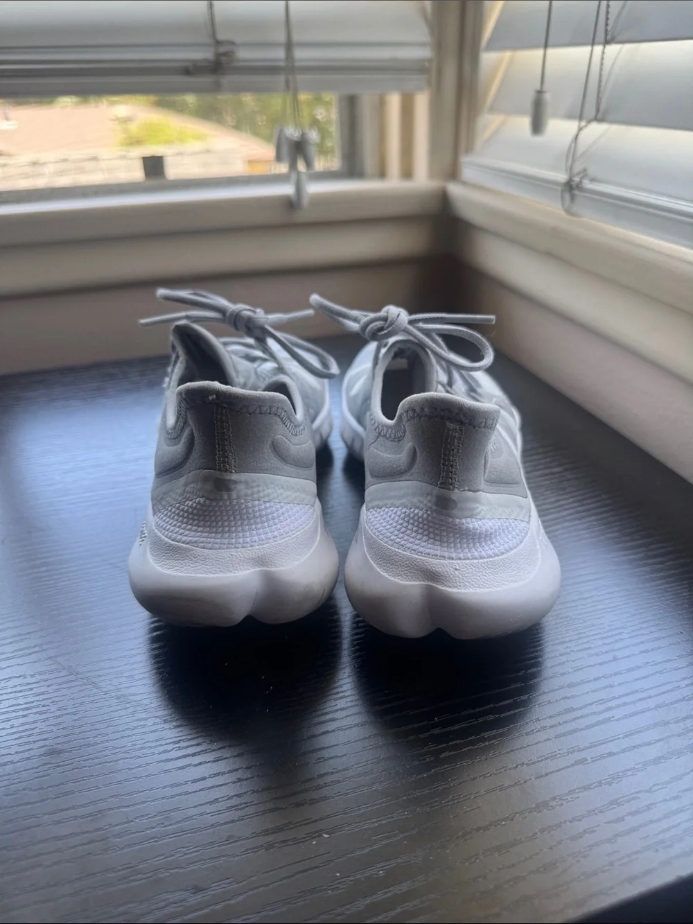 Women Nike Gray Mesh Slip-On Athletic Sneakers